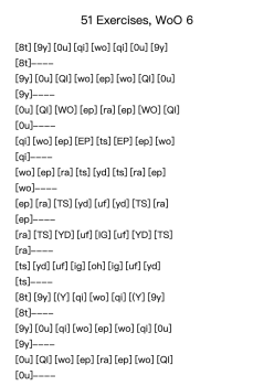 51 Exercises, WoO 6