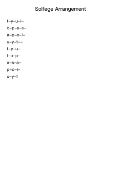 Solfege Arrangement