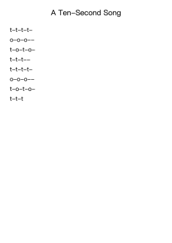 A Ten-Second Song