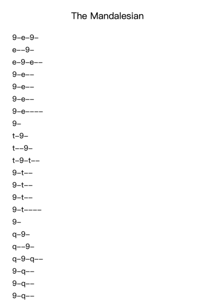 The Mandalesian (Easy Piano)
