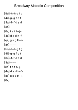 Broadway Melodic Composition
