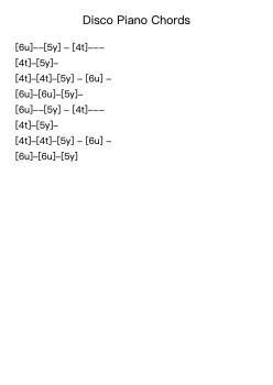 Disco Piano Chords