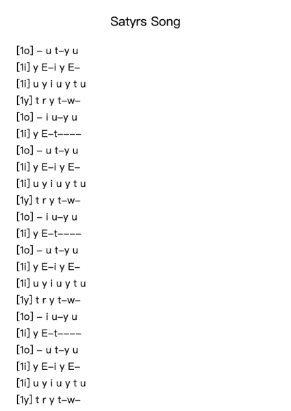Satyrs Song