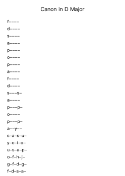 Canon in D Major