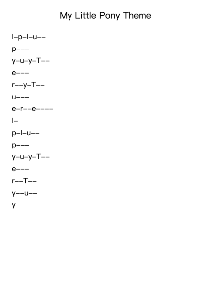 My Little Pony Theme