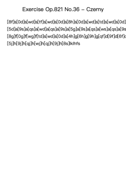Exercise Op. 821 No. 36