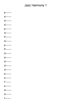 Jazz Harmony 1