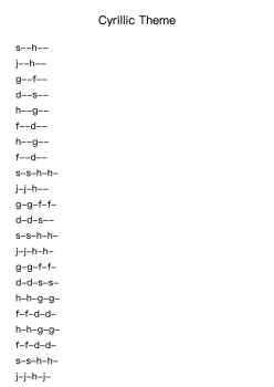 Cyrillic Theme