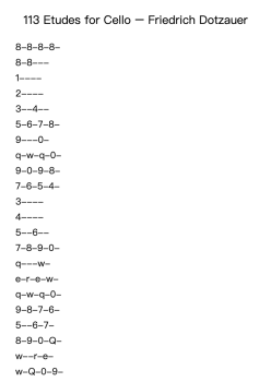 113 Etudes for Cello, Op. 113: No. 1 in C Major - Presto