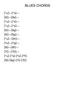 Blues Chords