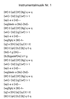Instrumentalmusik Nr. 1