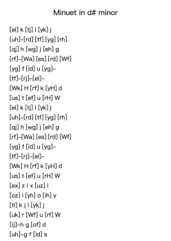 Minuet in D-sharp Minor