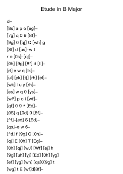 Etude in B Major