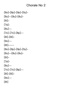 Chorale No 2