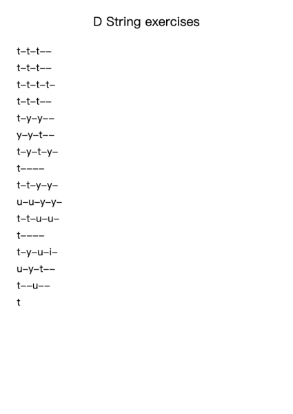 D String exercises
