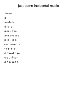 just some incidental music