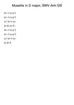 Musette in D Major, BWV Anh. 126