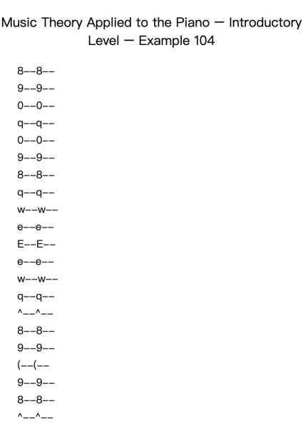 Music Theory Applied to the Piano – Introductory Level – Example 104