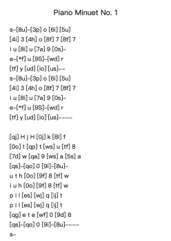 Piano Minuet No. 1