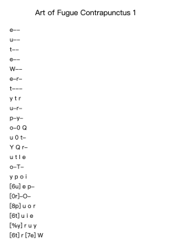 The Art of Fugue - Contrapunctus I BWV 1080: I