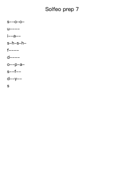 Solfeo prep 7