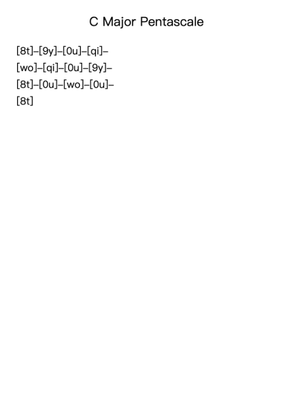 C Major Pentascale