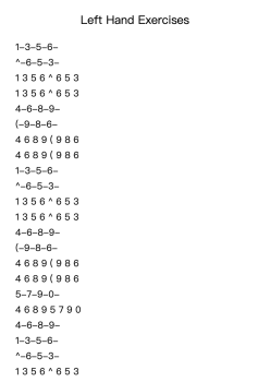 Left Hand Exercises