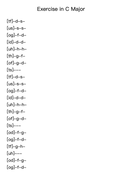 Exercise in C Major