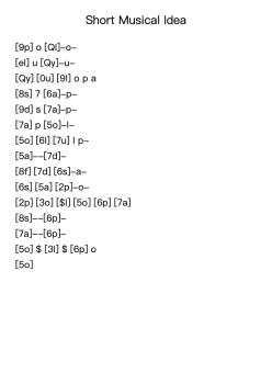 Short Musical Idea
