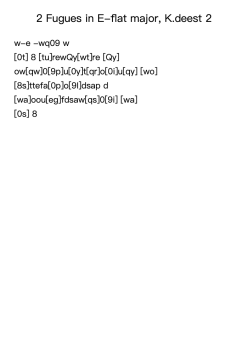 2 Fugues in E-flat major, K.deest 2
