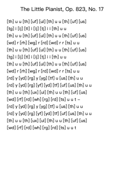 The Little Pianist, Op. 823, No. 17