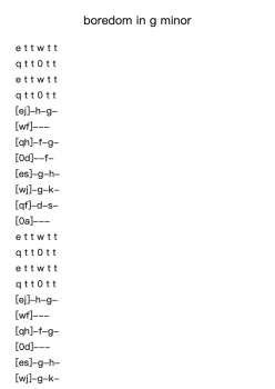 boredom in g minor