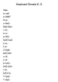 Keyboard Sonata in A Minor, K. 3