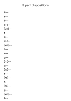 3 Part Dispositions (Piano Reduction)