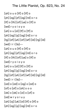 The Little Pianist, Op. 823, No. 24