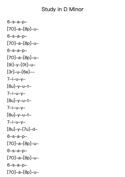 Study in D Minor