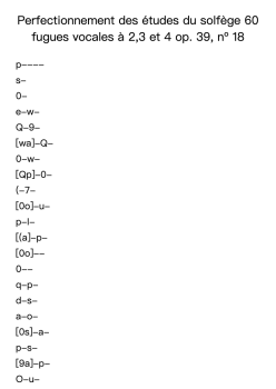 60 Fugues Vocales à 2, 3, et 4, Op. 39, No. 18