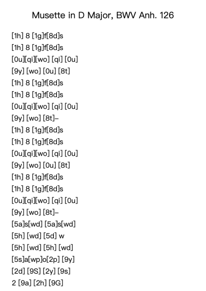 Musette in D Major, BWV Anh. 126