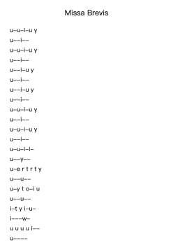 Missa Brevis