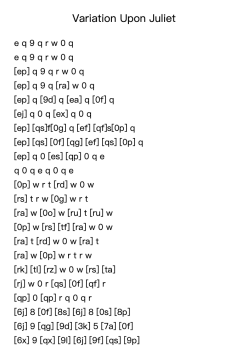 Variation Upon Juliet
