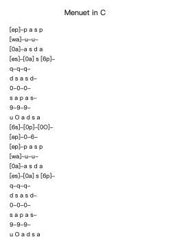 Menuet in C