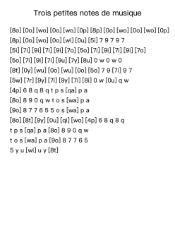 Trois petites notes de musique