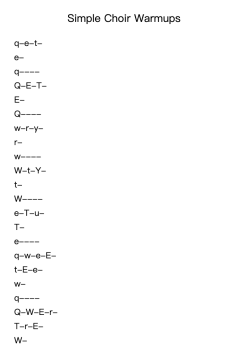 Simple Choir Warmups