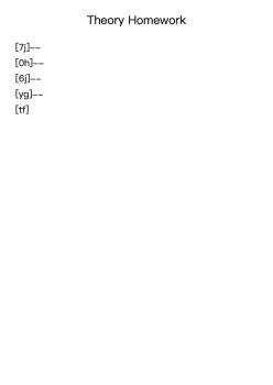 Theory Homework