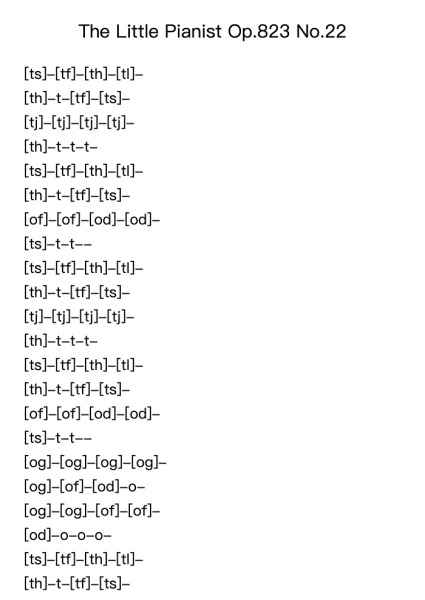 Etude Op. 823 No. 22 "The Little Pianist"
