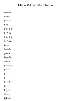 Menu Prime Title Theme