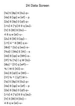 24 Data Screen