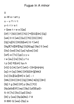 Fugue in A Minor