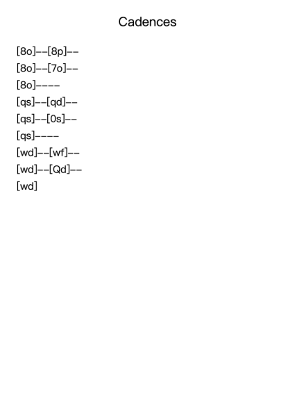 Cadences in 3 Keys