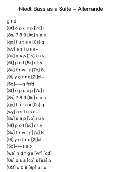 Bass as a Suite - Allemande